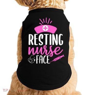 Resting Nurse Face Nurselife Heartbeats Nursing Halloween Cool Gift Doggie Tank