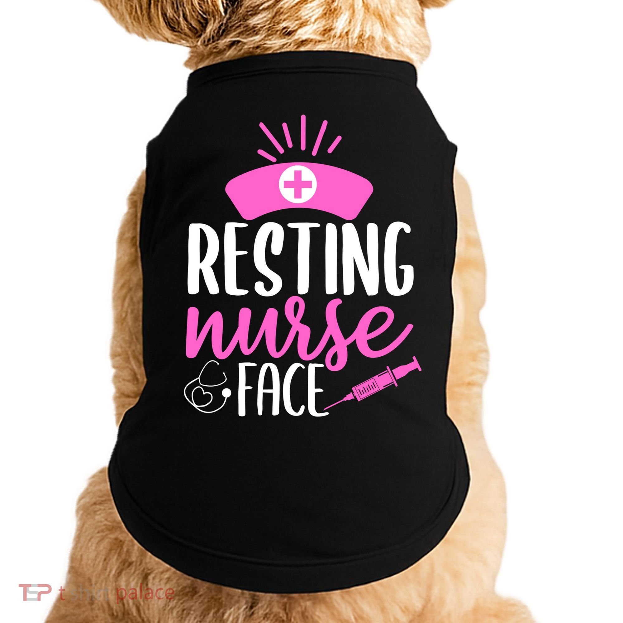 Resting Nurse Face Nurselife Heartbeats Nursing Halloween Cool Gift Doggie Tank