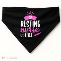 Resting Nurse Face Nurselife Heartbeats Nursing Halloween Cool Gift USA-Made Doggie Bandana thumb 0