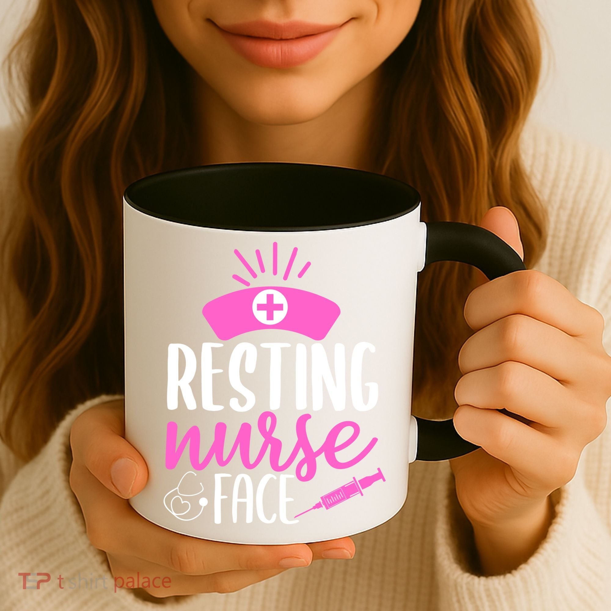 Resting Nurse Face Nurselife Heartbeats Nursing Halloween Cool Gift Coffee Mug