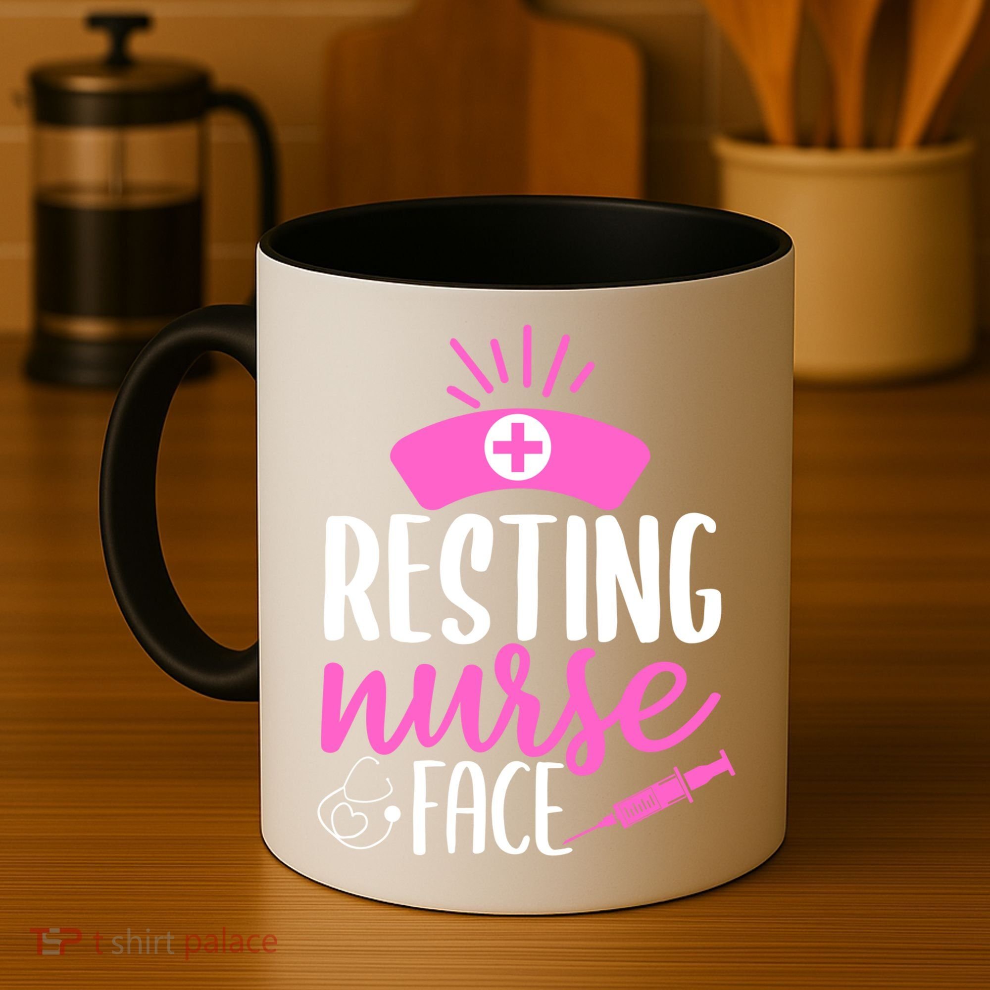 Resting Nurse Face Nurselife Heartbeats Nursing Halloween Cool Gift Coffee Mug