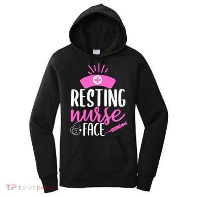 Resting Nurse Face Nurselife Heartbeats Nursing Halloween Cool Gift Women's Hoodie