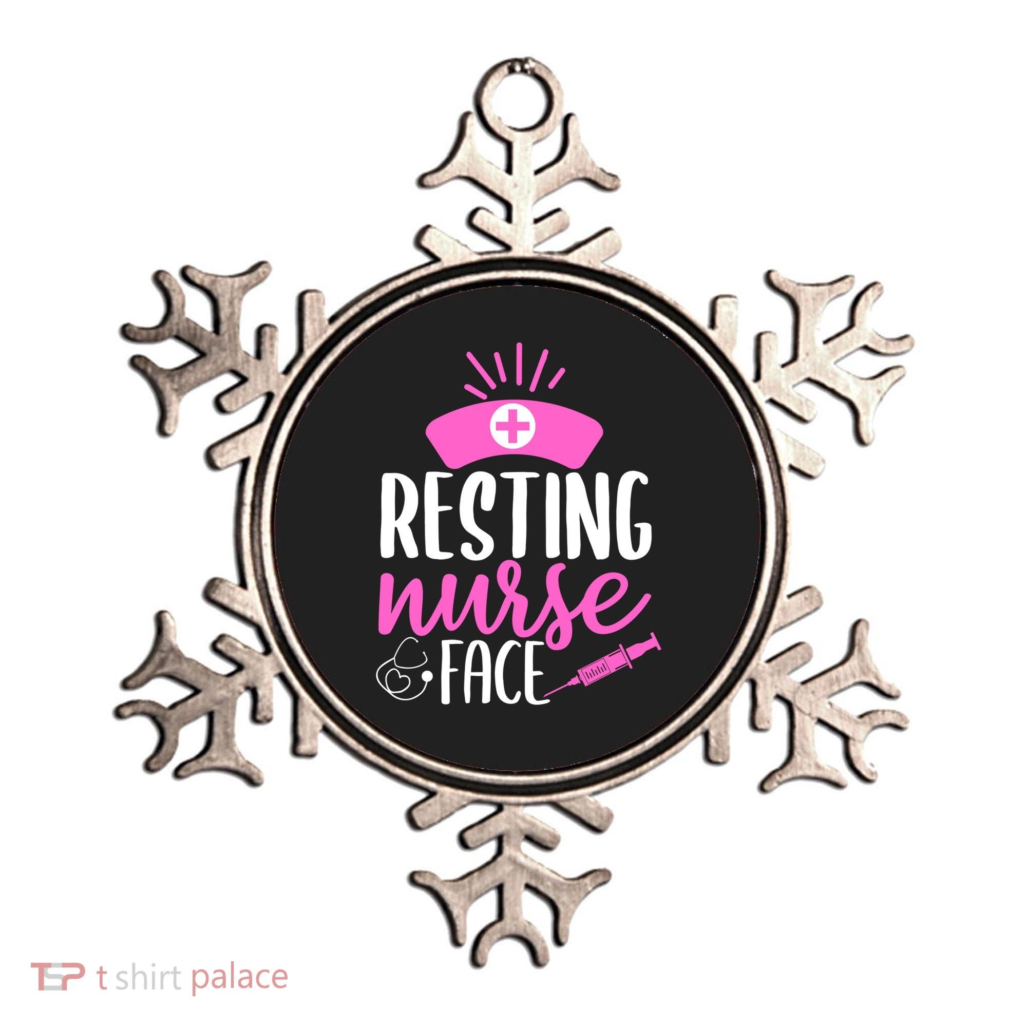 Resting Nurse Face Nurselife Heartbeats Nursing Halloween Cool Gift Ornament