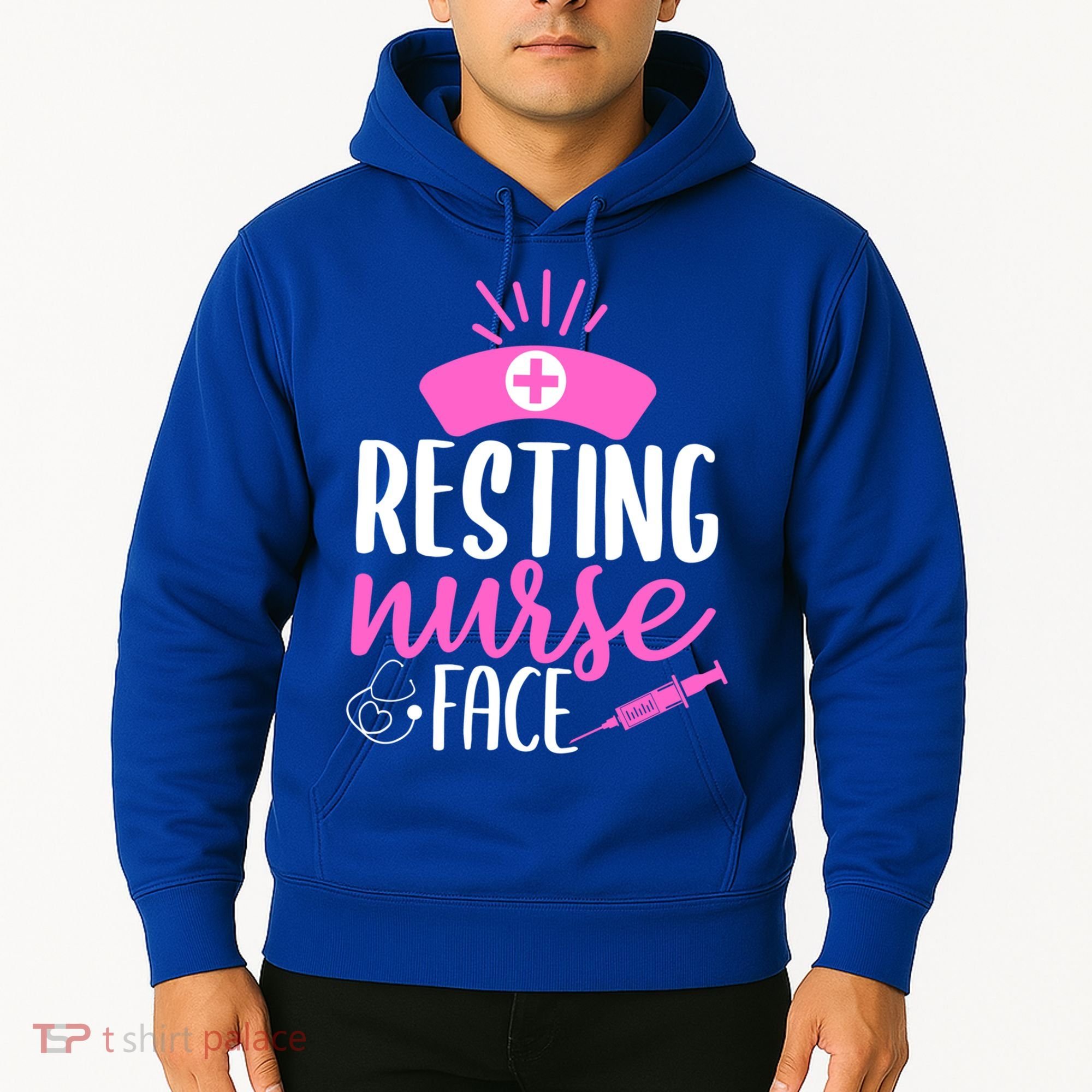 Resting Nurse Face Nurselife Heartbeats Nursing Halloween Cool Gift Hoodie