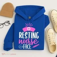 Resting Nurse Face Nurselife Heartbeats Nursing Halloween Cool Gift Hoodie thumb 4