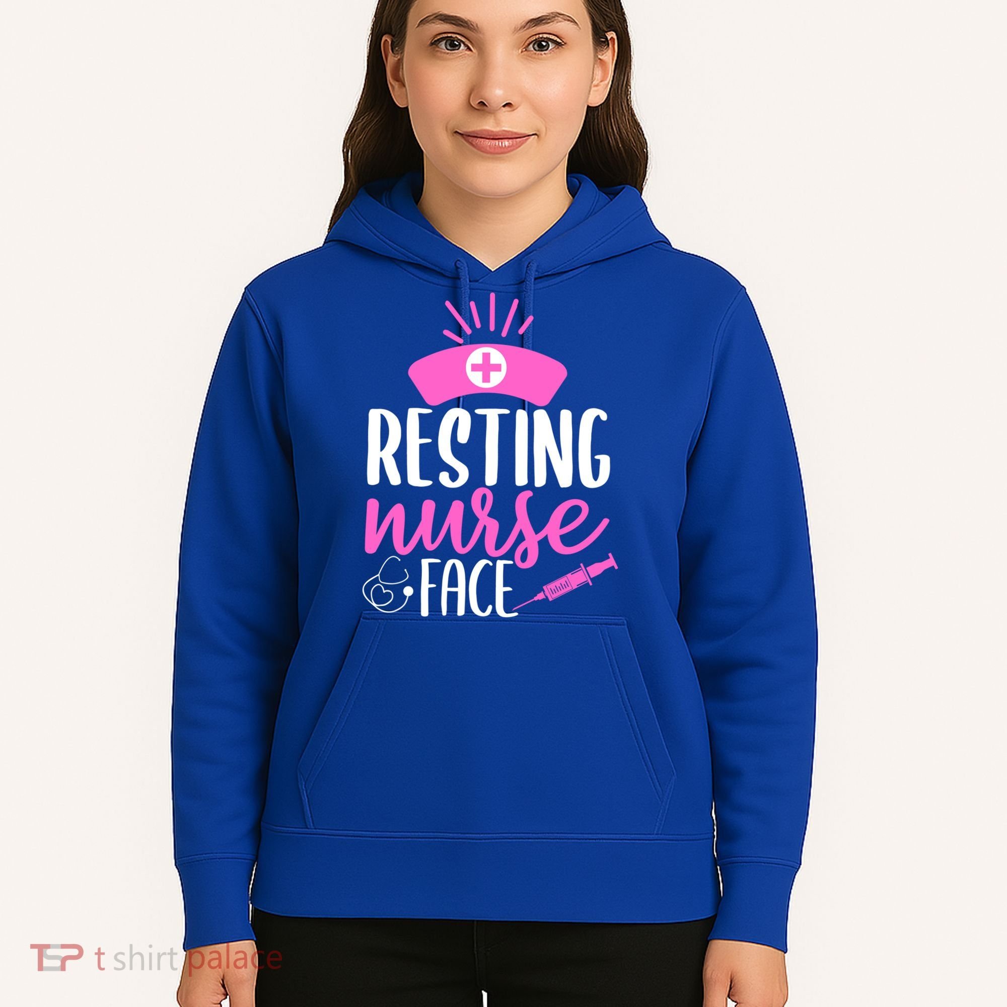 Resting Nurse Face Nurselife Heartbeats Nursing Halloween Cool Gift Hoodie