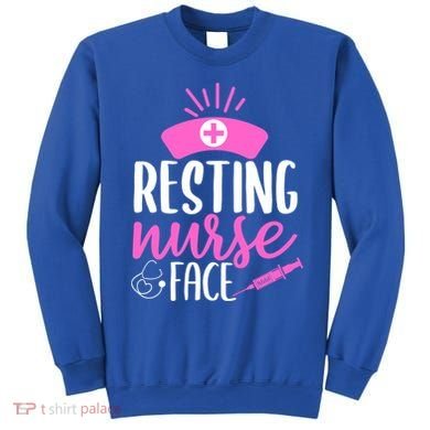 Resting Nurse Face Nurselife Heartbeats Nursing Halloween Cool Gift Sweatshirt