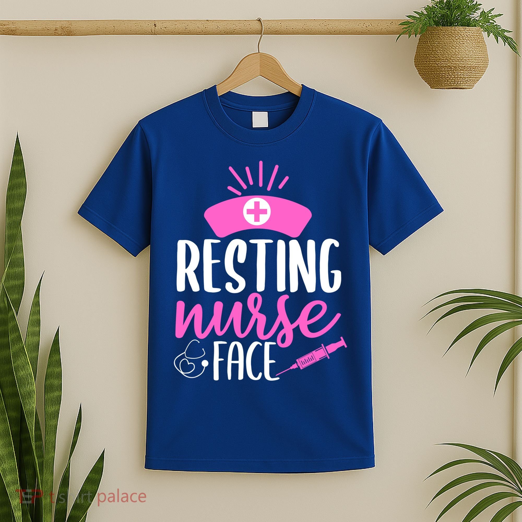 Resting Nurse Face Nurselife Heartbeats Nursing Halloween Cool Gift T-Shirt