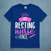 Resting Nurse Face Nurselife Heartbeats Nursing Halloween Cool Gift T-Shirt thumb 5