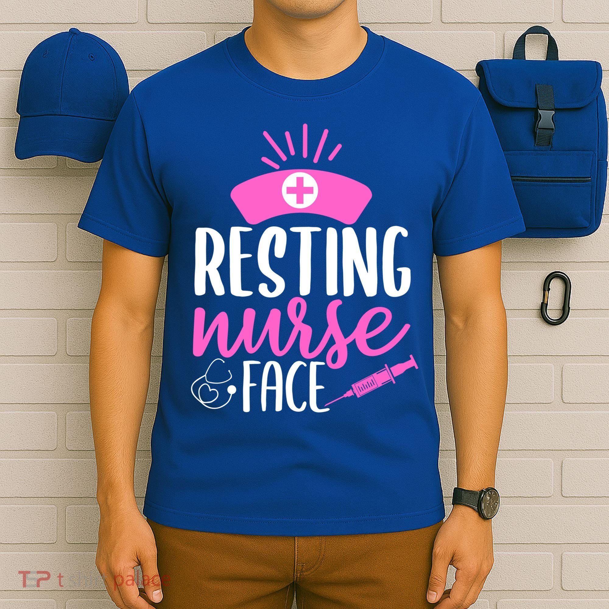 Resting Nurse Face Nurselife Heartbeats Nursing Halloween Cool Gift T-Shirt