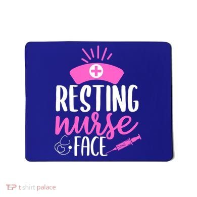 Resting Nurse Face Nurselife Heartbeats Nursing Halloween Cool Gift Mousepad