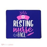 Resting Nurse Face Nurselife Heartbeats Nursing Halloween Cool Gift Mousepad thumb 0