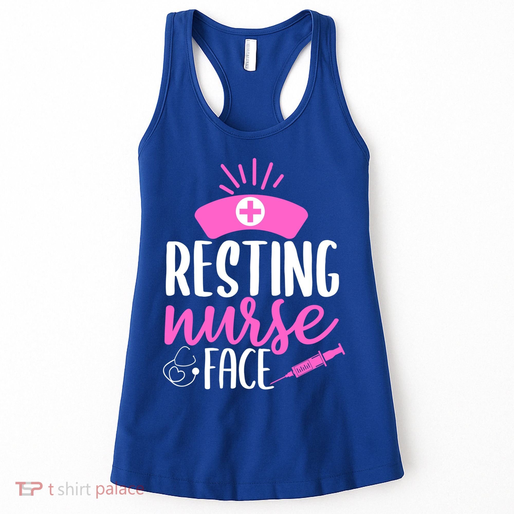 Resting Nurse Face Nurselife Heartbeats Nursing Halloween Cool Gift Women's Tank Top