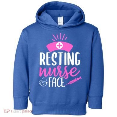 Resting Nurse Face Nurselife Heartbeats Nursing Halloween Cool Gift Toddler Hoodie