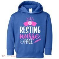 Resting Nurse Face Nurselife Heartbeats Nursing Halloween Cool Gift Toddler Hoodie thumb 0