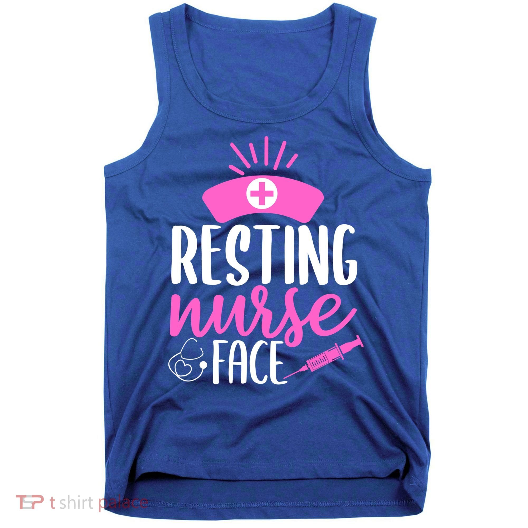 Resting Nurse Face Nurselife Heartbeats Nursing Halloween Cool Gift Tank Top