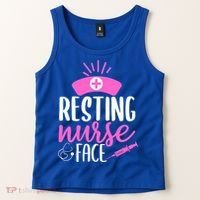 Resting Nurse Face Nurselife Heartbeats Nursing Halloween Cool Gift Tank Top thumb 2
