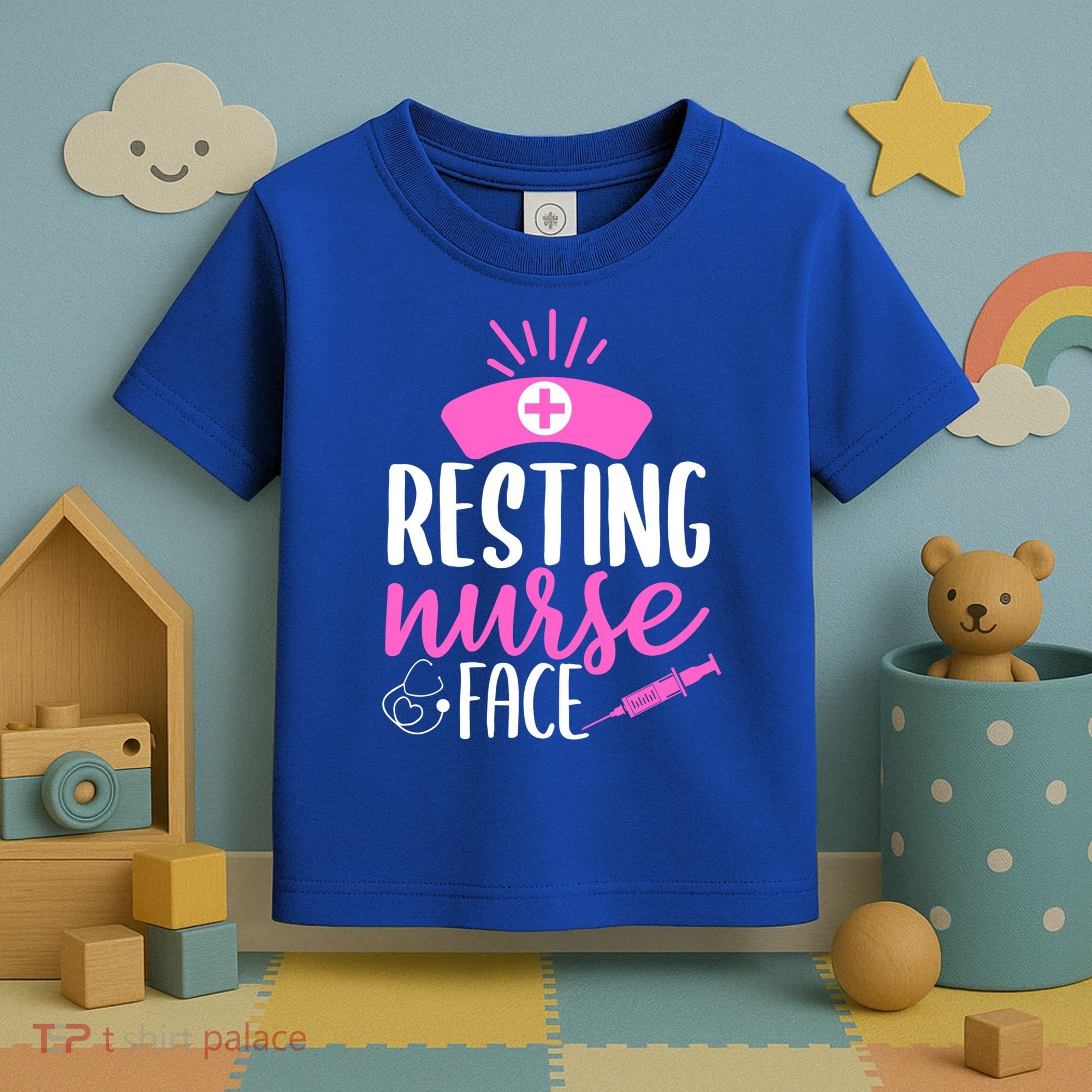 Resting Nurse Face Nurselife Heartbeats Nursing Halloween Cool Gift Toddler T-Shirt