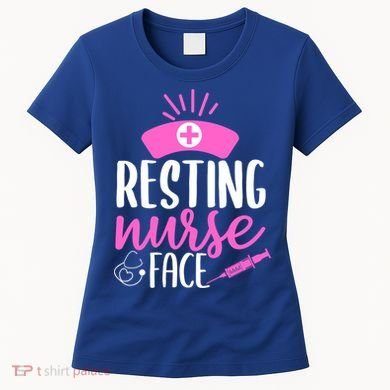 Resting Nurse Face Nurselife Heartbeats Nursing Halloween Cool Gift Women's T-Shirt