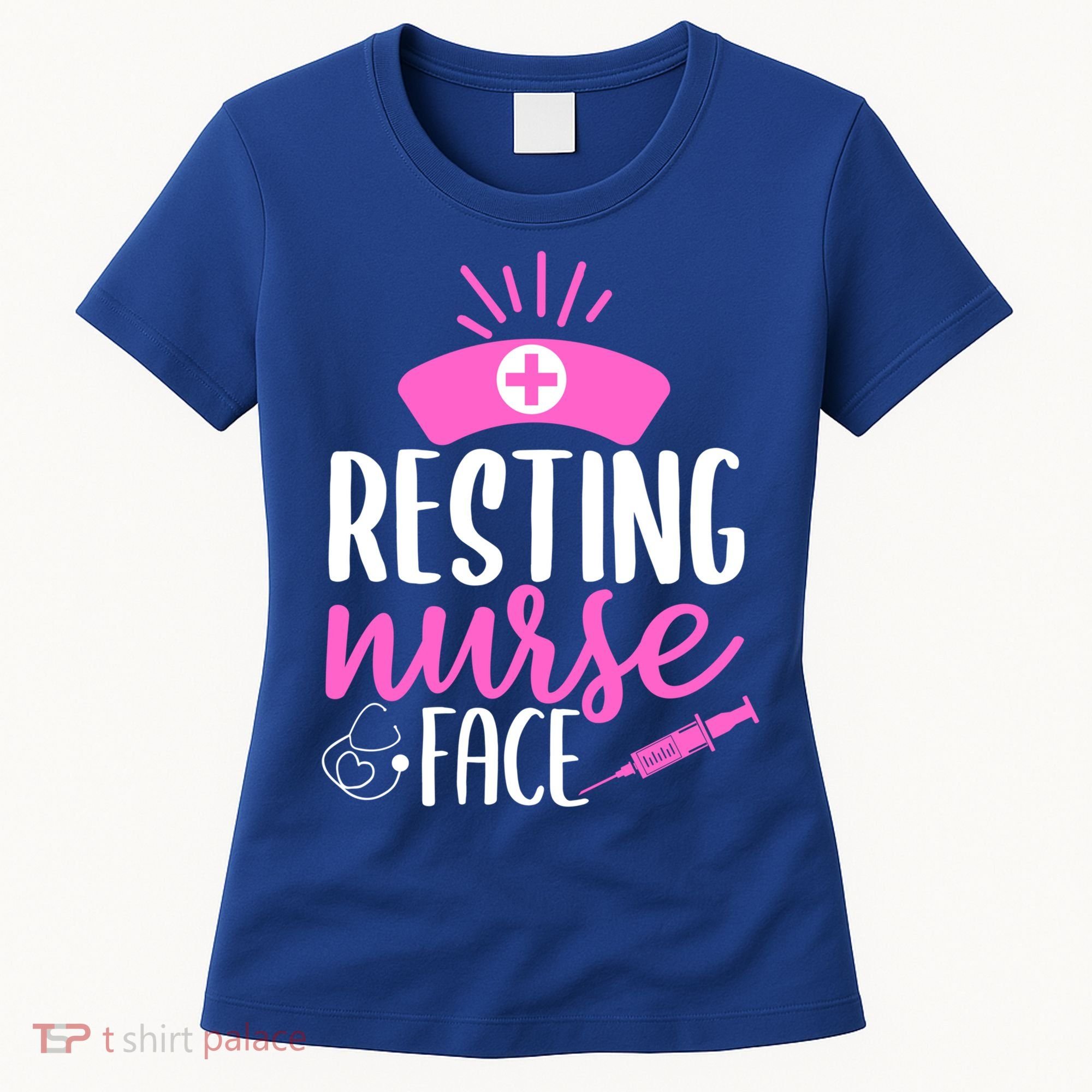 Resting Nurse Face Nurselife Heartbeats Nursing Halloween Cool Gift Women's T-Shirt