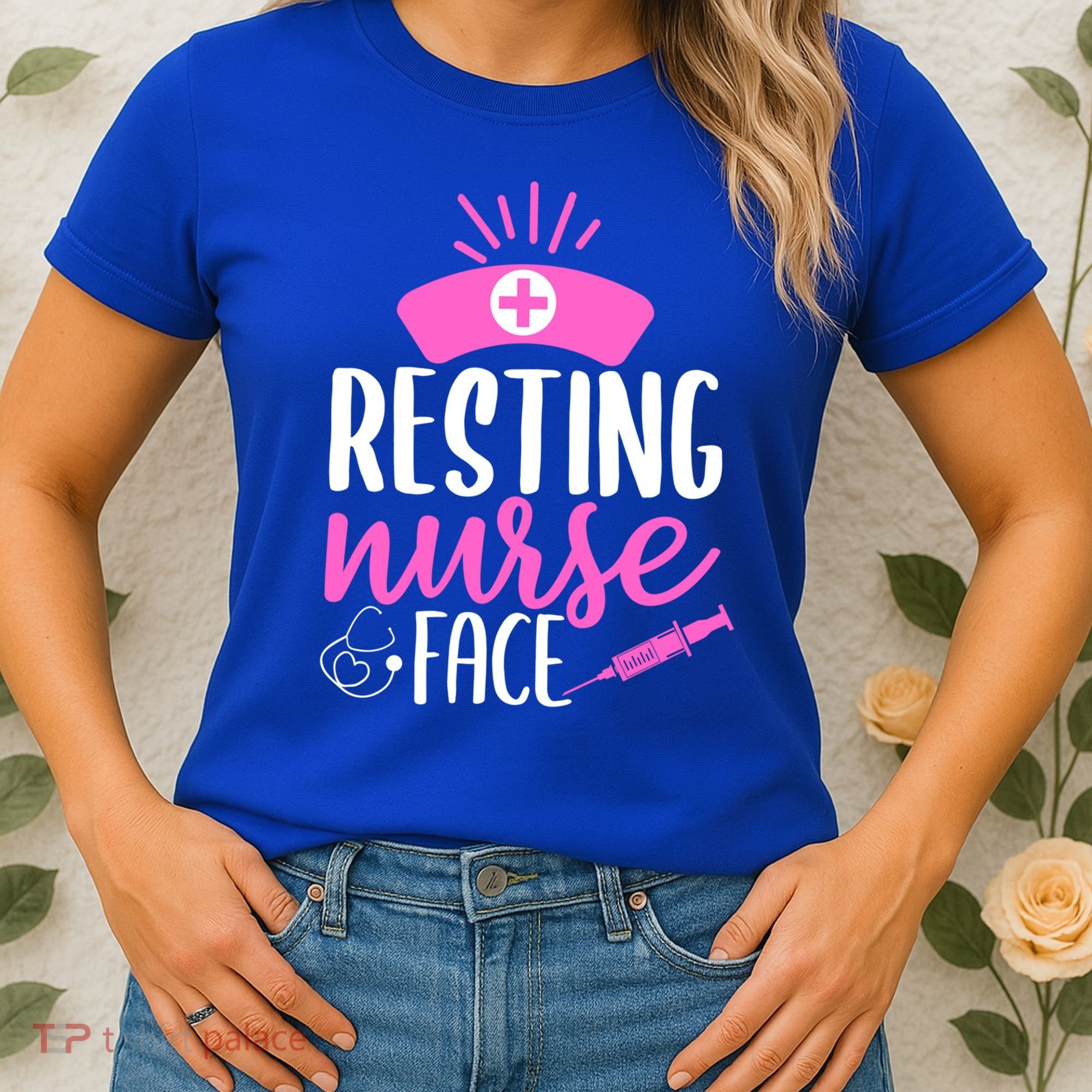 Resting Nurse Face Nurselife Heartbeats Nursing Halloween Cool Gift Women's T-Shirt