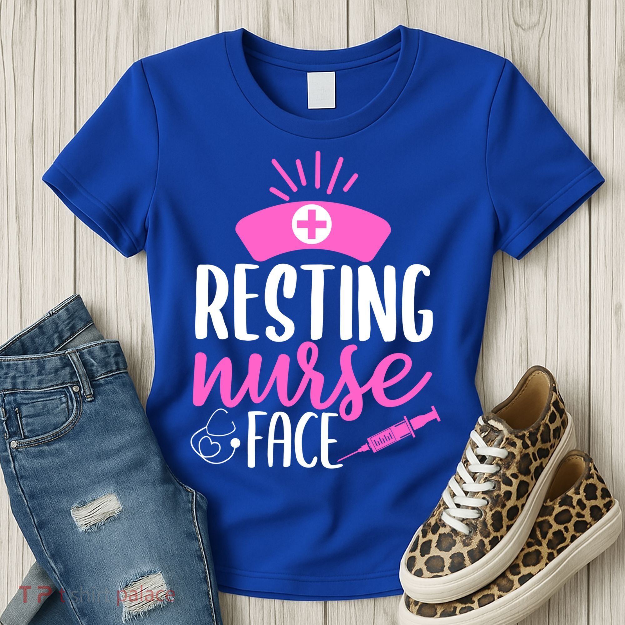 Resting Nurse Face Nurselife Heartbeats Nursing Halloween Cool Gift Women's T-Shirt