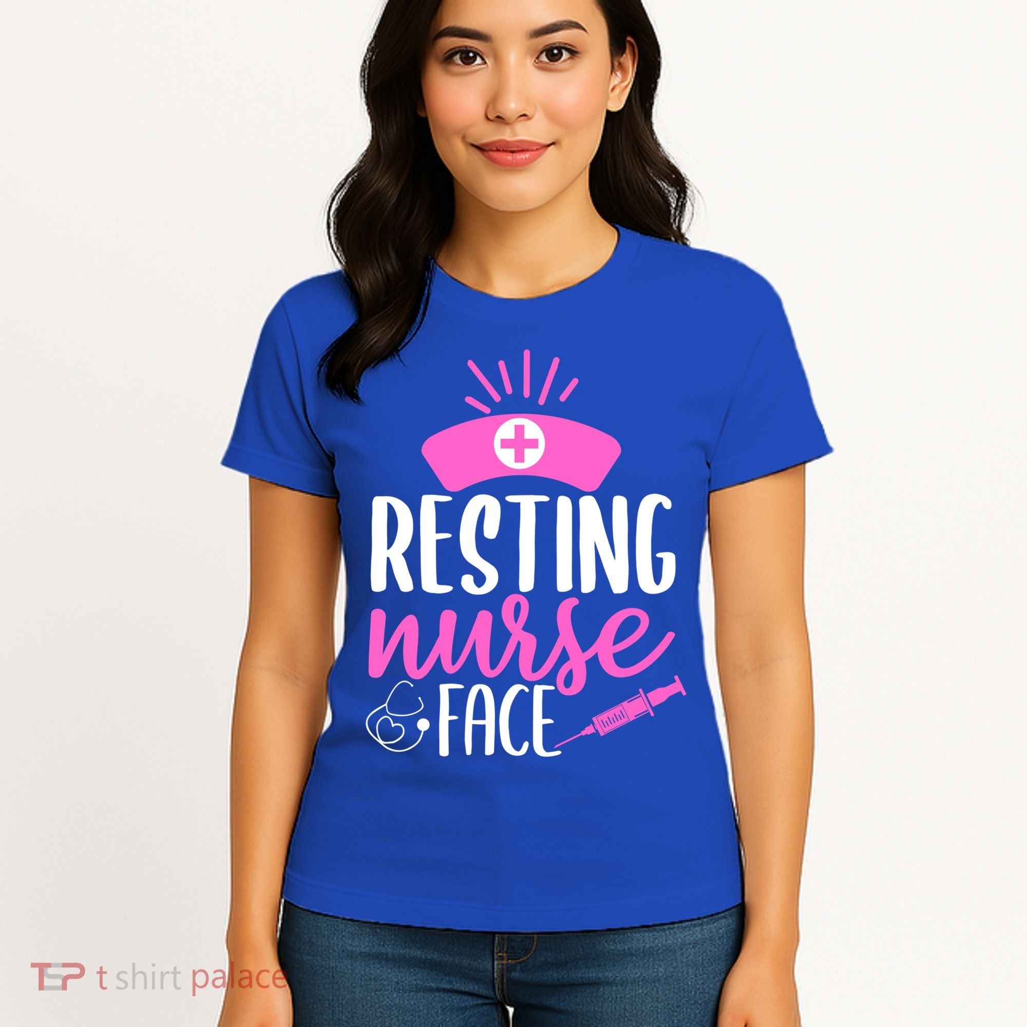 Resting Nurse Face Nurselife Heartbeats Nursing Halloween Cool Gift Women's T-Shirt