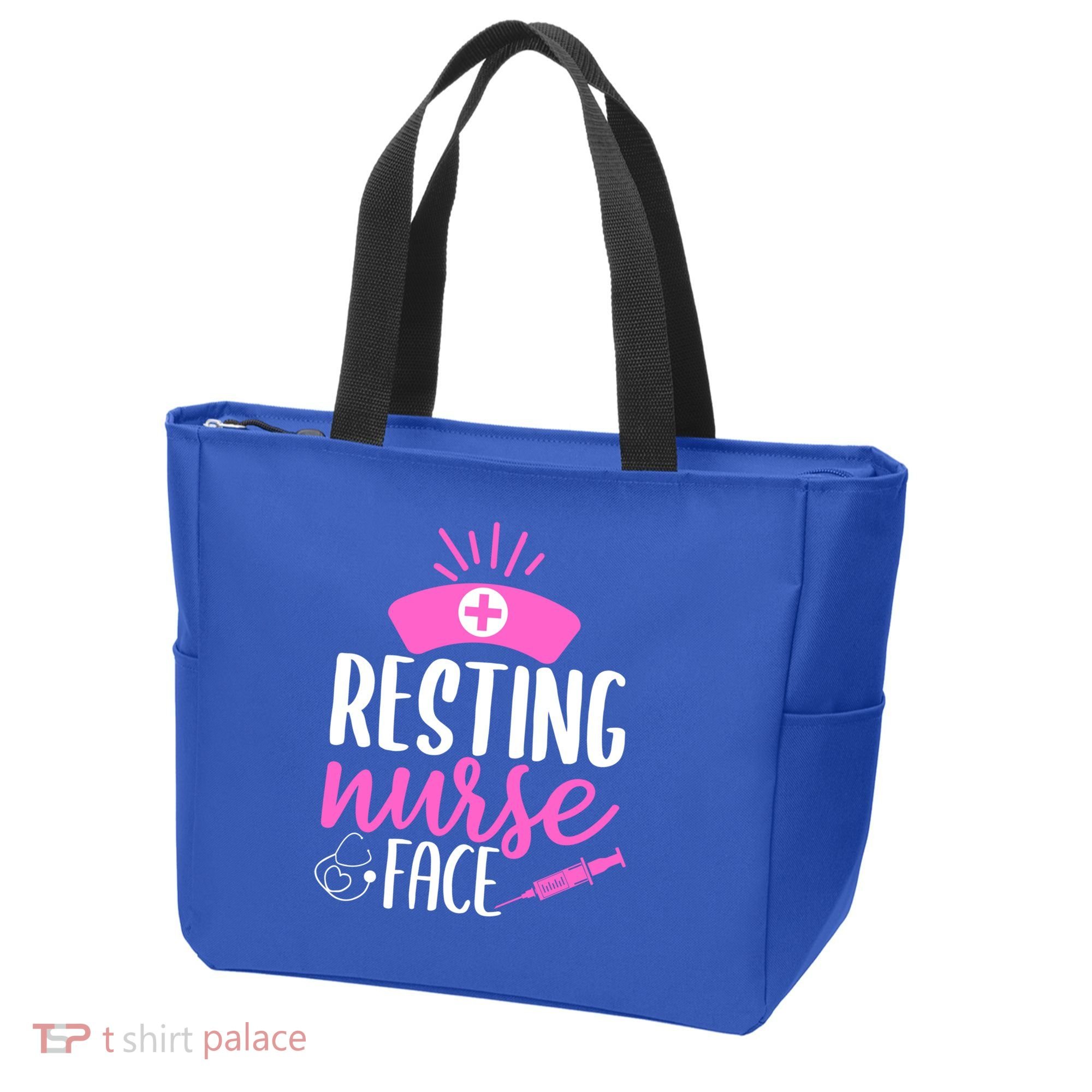 Resting Nurse Face Nurselife Heartbeats Nursing Halloween Cool Gift Tote Bag