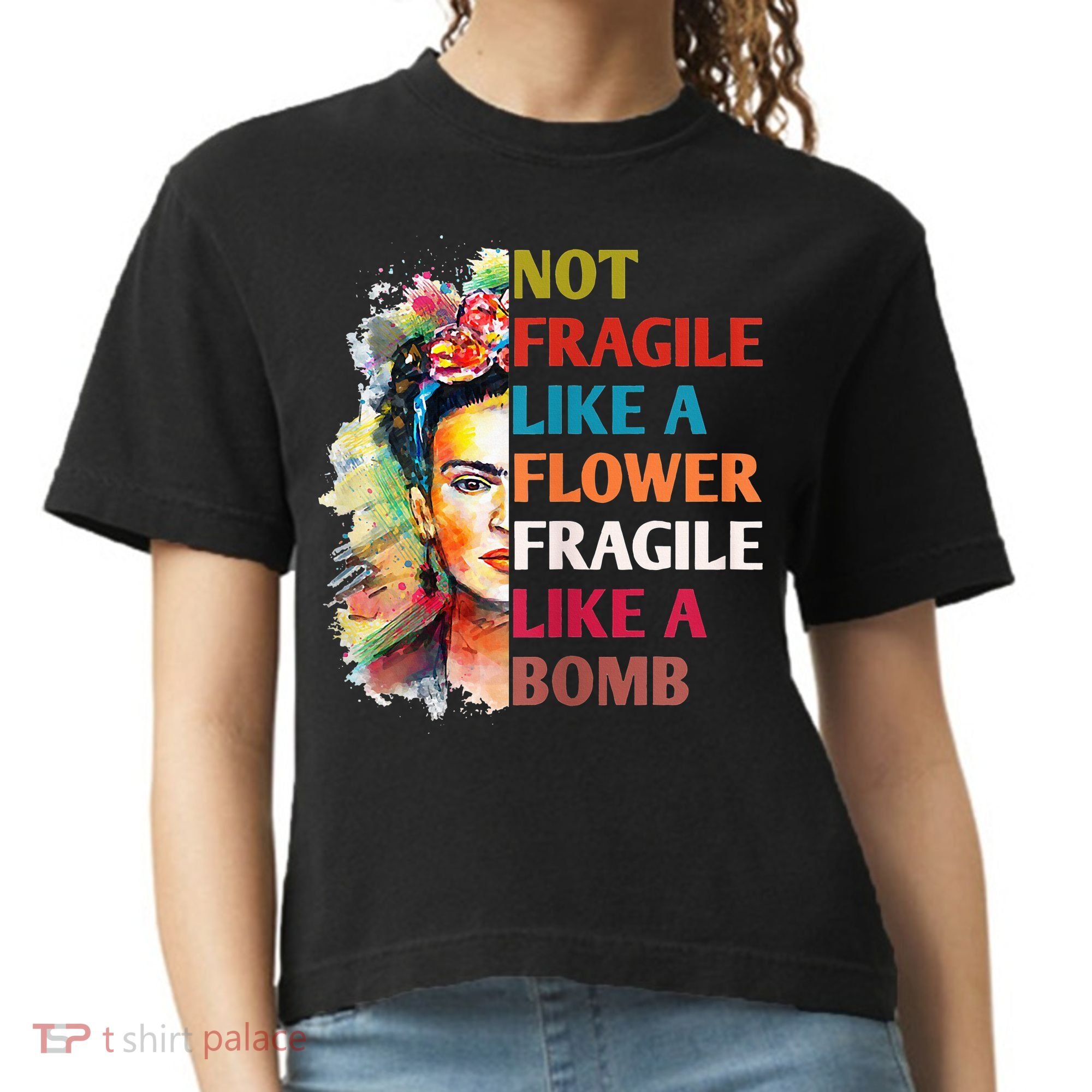 retro Not Fragile Like A Flower Fragile Like A Bomb For Comfort Colors Boxy T-Shirt