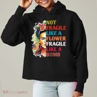 retro Not Fragile Like A Flower Fragile Like A Bomb For Ladies Heavyweight Boxy Pullover Hoodie thumb 0