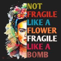 retro Not Fragile Like A Flower Fragile Like A Bomb For Ladies Heavyweight Boxy Pullover Hoodie thumb 2