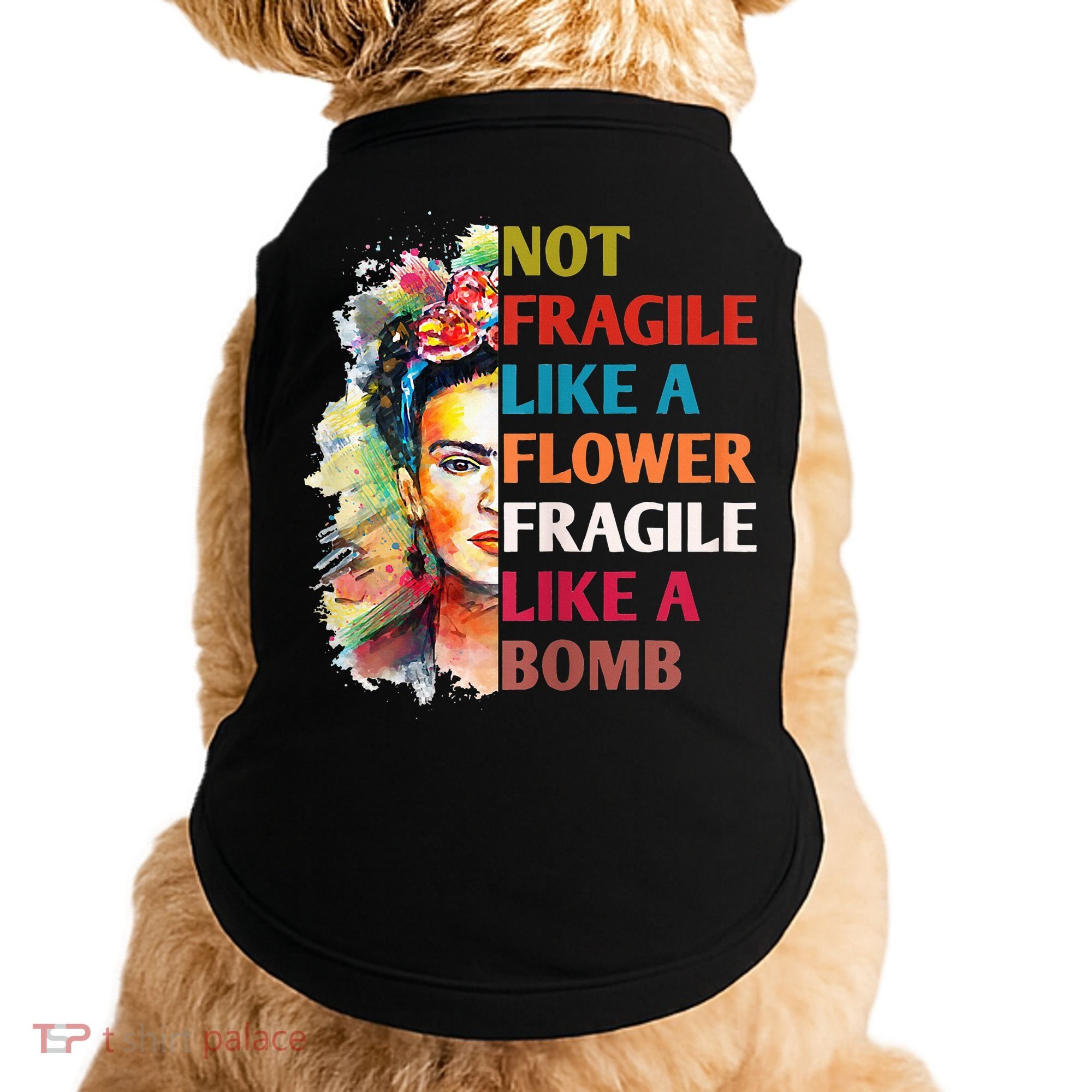 retro Not Fragile Like A Flower Fragile Like A Bomb For Doggie Tank