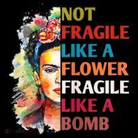 retro Not Fragile Like A Flower Fragile Like A Bomb For Coaster thumb 2