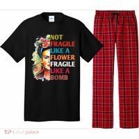 retro Not Fragile Like A Flower Fragile Like A Bomb For Pajama Set thumb 0