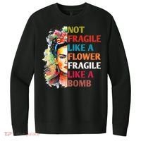 retro Not Fragile Like A Flower Fragile Like A Bomb For V.I.T. Fleece Crew Sweatshirt thumb 0