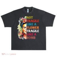 retro Not Fragile Like A Flower Fragile Like A Bomb For Urban Oversized Heavyweight T-Shirt thumb 0