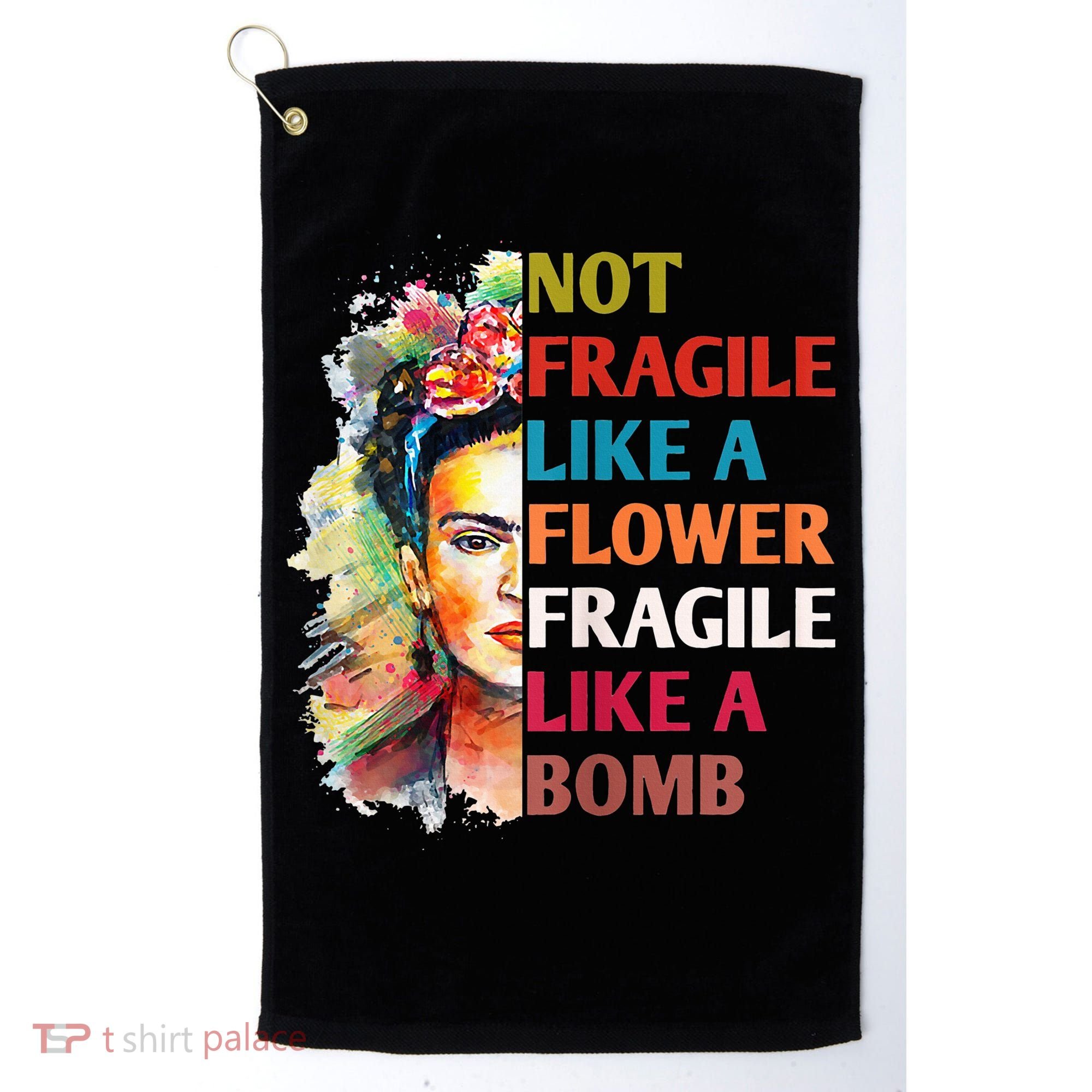 retro Not Fragile Like A Flower Fragile Like A Bomb For Golf Towel