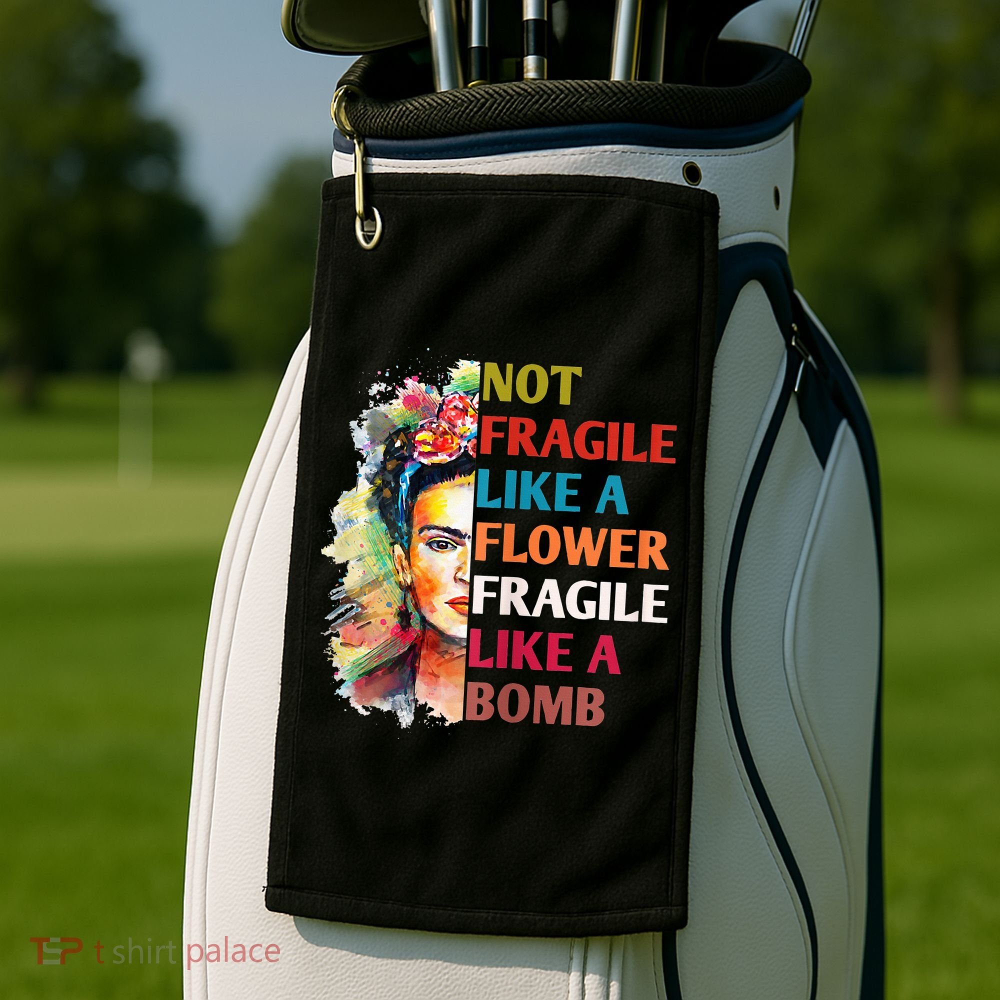 retro Not Fragile Like A Flower Fragile Like A Bomb For Golf Towel