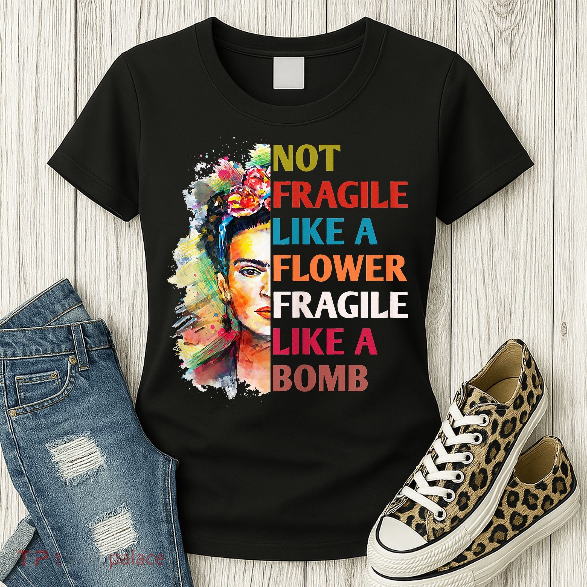 retro Not Fragile Like A Flower Fragile Like A Bomb For Women's T-Shirt