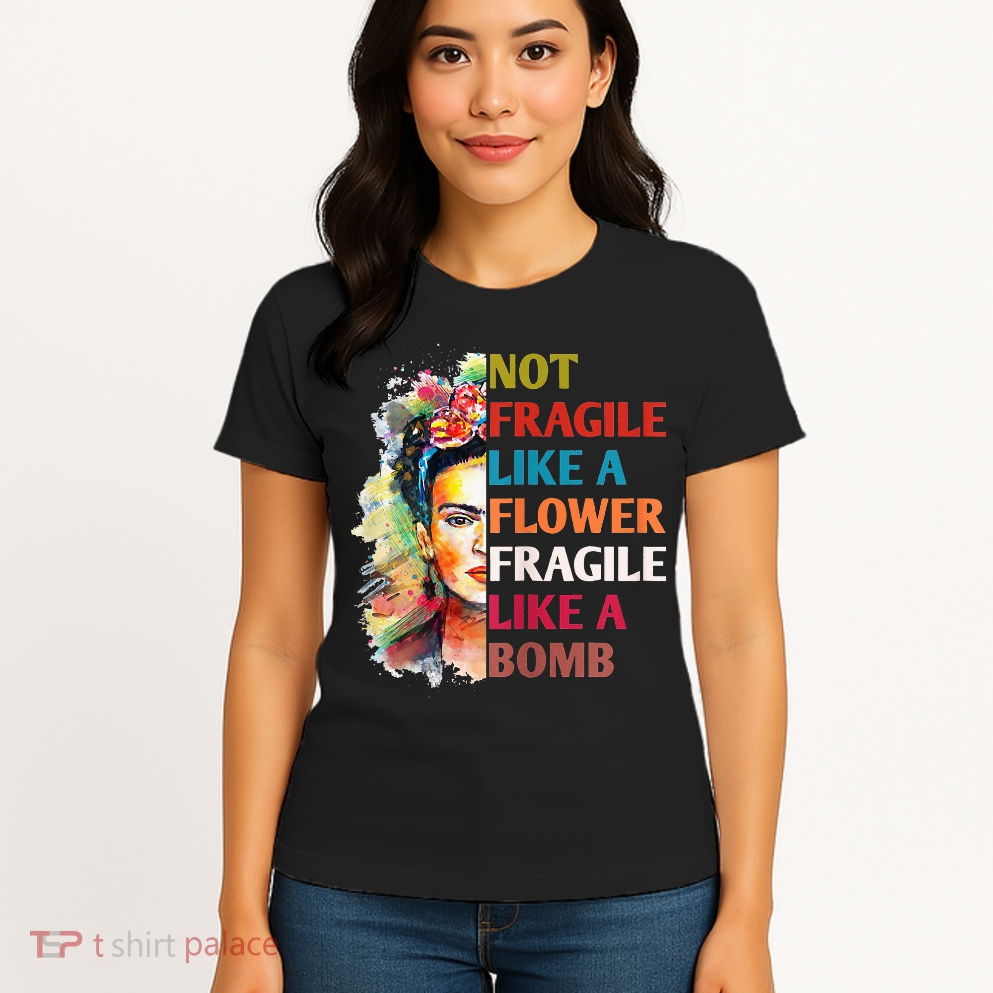 retro Not Fragile Like A Flower Fragile Like A Bomb For Women's T-Shirt