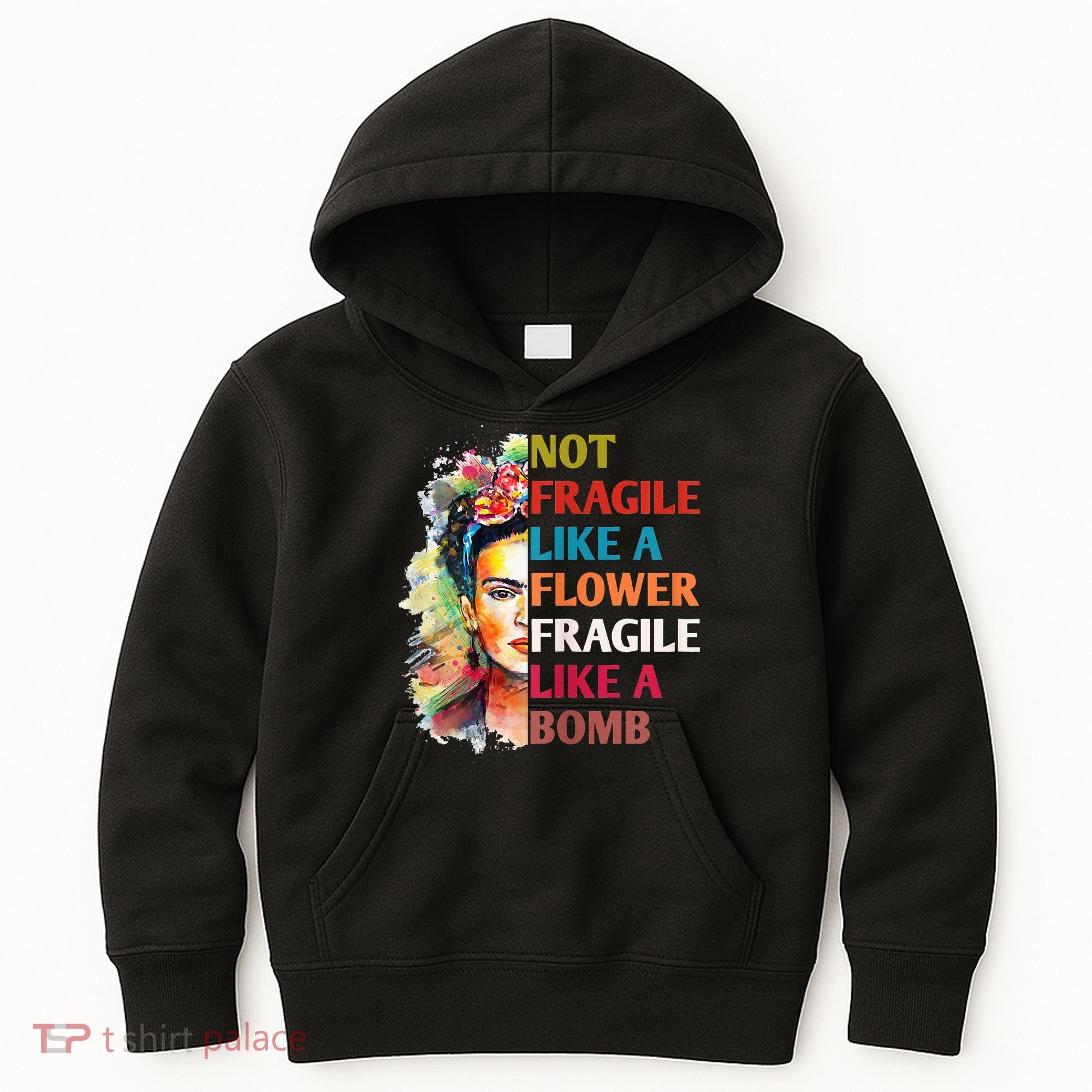 retro Not Fragile Like A Flower Fragile Like A Bomb For Kids Hoodie
