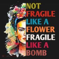 retro Not Fragile Like A Flower Fragile Like A Bomb For Kids Hoodie thumb 5
