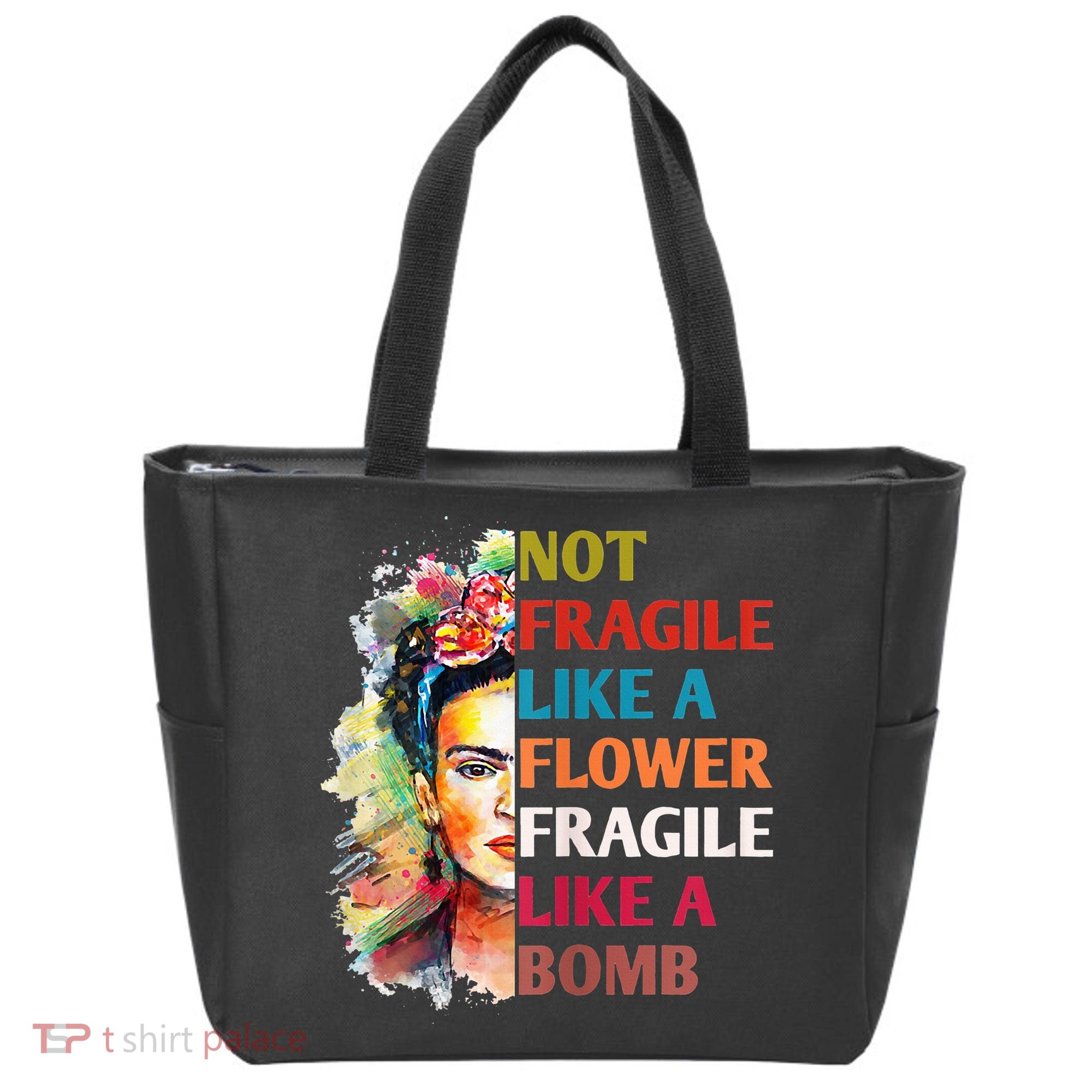 retro Not Fragile Like A Flower Fragile Like A Bomb For Tote Bag