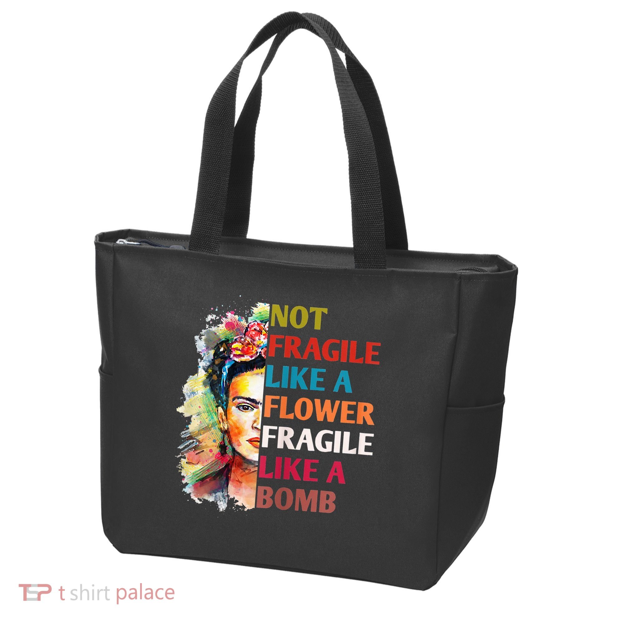 retro Not Fragile Like A Flower Fragile Like A Bomb For Tote Bag