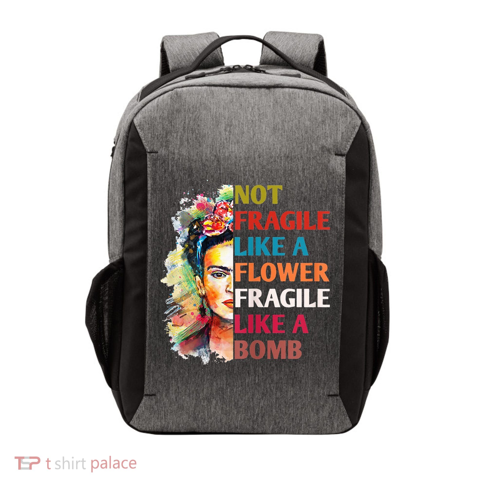 retro Not Fragile Like A Flower Fragile Like A Bomb For Vector Backpack