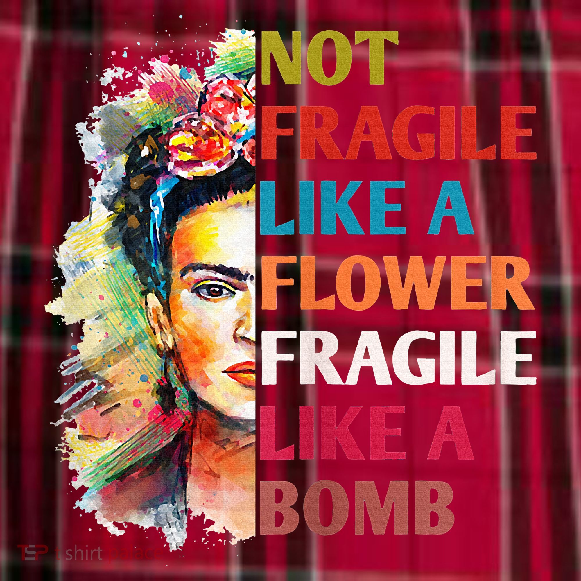 retro Not Fragile Like A Flower Fragile Like A Bomb For Women's Flannel Plaid Pajama Pants