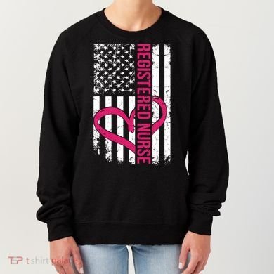 Registered Nurse Flag For Women Rn Zip Gift Women's Sweatshirt
