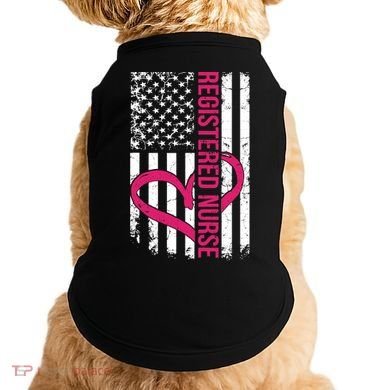 Registered Nurse Flag For Women Rn Zip Gift Doggie Tank