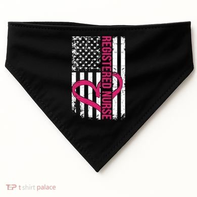 Registered Nurse Flag For Women Rn Zip Gift USA-Made Doggie Bandana