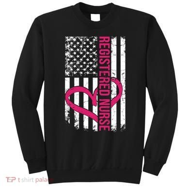 Registered Nurse Flag For Women Rn Zip Gift Sweatshirt